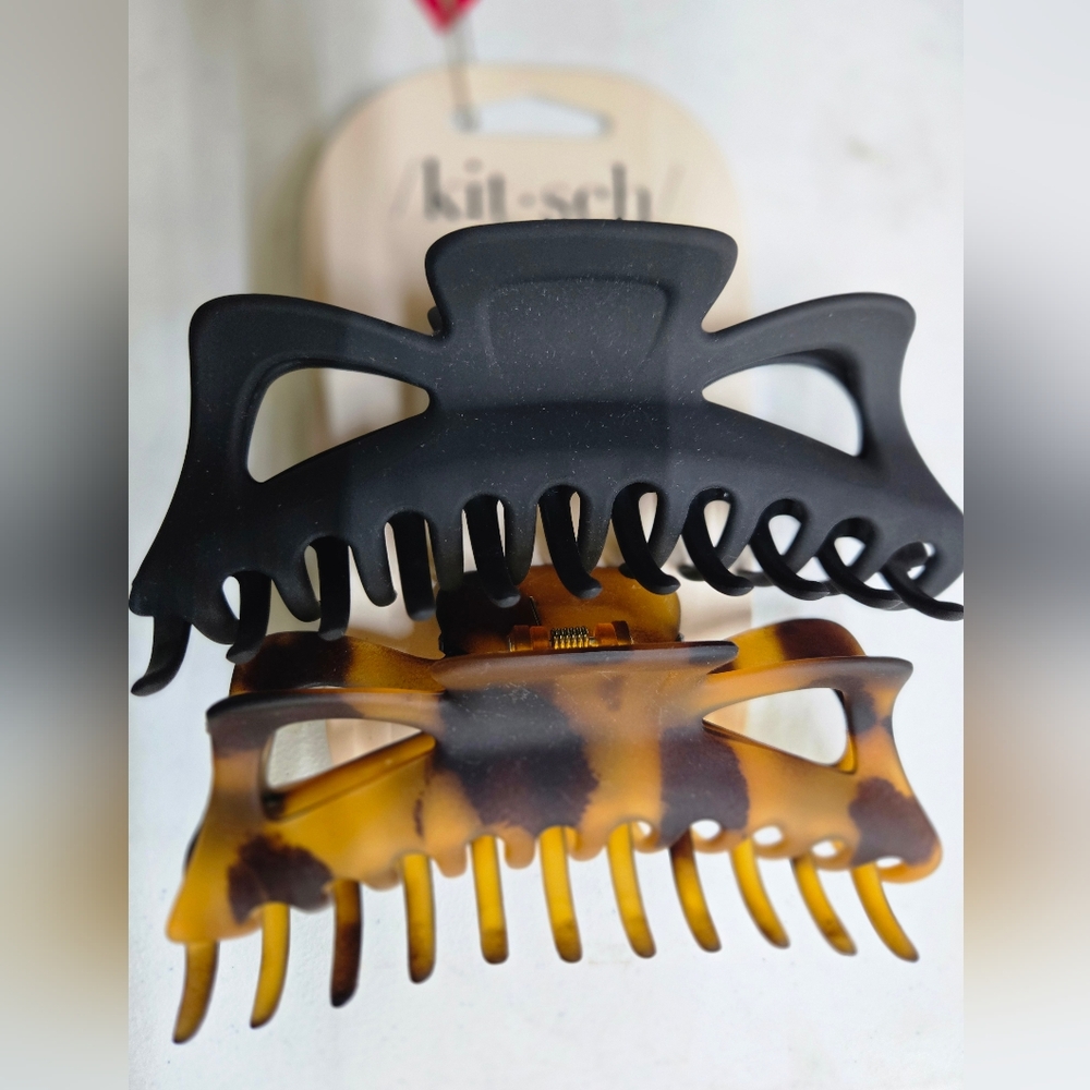 Kit Sch - Black & Multi colored Hair Clips - (Jumbo)